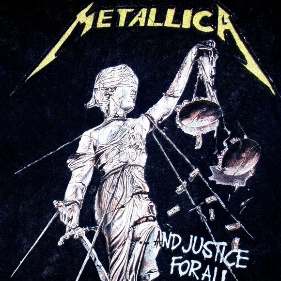 metallica justice for all official MINT M tee - load reload hard rock tick tock - Picture 2 of 3